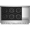 Rise 48-inch Professional-Style Gas Range with with Chrome-Infused Griddle (JGRP548HL) image 2