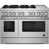 Cuisinière professionnelle à biénergie Rise de 48 po avec plaque chauffante infusée de chrome et assistance à la vapeur (JDSP548HL) image 1