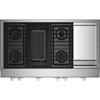Noir 48-inch Gas Rangetop with Chrome-Infused Griddle and Gas Grill (JGCP748HM) image 2