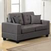 Stationary Fabric Loveseat (HH8855 Loveseat - Gray) image 2