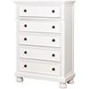 Castor 5-Drawer Chest (CM7590WH-C) image 1
