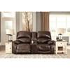 Hallstrung Power Reclining Leather Match Loveseat (U5240218) image 6