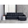 Shelby Leather 2 pc Sectional (Shelby 1015-Y6 2 pc Sectional - Black) image 3