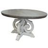Round Stone Dining Table with Pedestal Base (IFD4691RNDTP/IFD4691RNDBA) image 1