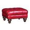 Leather Ottoman (9310L50 Ottoman - Vacchetta Ruby) image 1