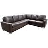 Roberto Leather 2 pc Sectional (77377-12/77377-40-TULSAII-DARKBROWN) image 1