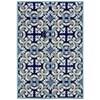 Ravella 2253/33 Rug - Floral Tile Navy image 1