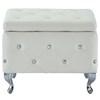 Monique Leather Look Storage Ottoman (402-130SM-WT) image 4