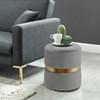 Violet Fabric Ottoman (402-507GY) image 2