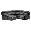 Mobilier modulaire 5-pièces Forest Hill motorisé en cuir (41032-57/41032-W2/41032-60/41032-W2/41032-66-BROADWAY-ONYX) image 1