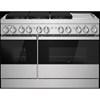 Cuisinière professionnelle à biénergie Noir de 48 po avec plaque chauffante infusée de chrome et assistance à la vapeur (JDSP548HM) image 1
