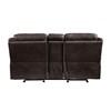 Aram Reclining Leather Match Loveseat with Console (8206BRW-2) image 3