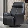 Power Swivel Rocker Leather Recliner (80-05E) image 1