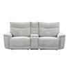 Tesoro Power Reclining Fabric Loveseat with Console (9509MGY-2CNPWH*) image 1