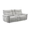 Tesoro Power Reclining Fabric Loveseat with Console (9509MGY-2CNPWH*) image 2