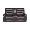Fortuna Power Reclining Leather Loveseat with Console (FT850LC) image 1