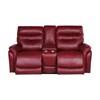 Fortuna Power Reclining Leather Loveseat with Console (FT850LW) image 1