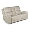 Laurel Power Reclining Leather Loveseat with Console (LL950CLI) image 1