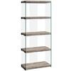 I 7443 Bookcase - Taupe Reclaimed Wood-look image 1