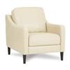 Fauteuil fixe Andros en cuir (77780-02-BROADWAY-BONE) image 1