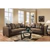 Stationary Fabric Sofa (110-Brown) image 2