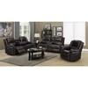 Monrose Reclining Leather Loveseat with Console (Monrose - Brown) image 2