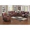 Santiago Reclining Leather Loveseat with Console (Santiago Reclining Loveseat - Brown) image 2
