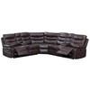 Kendall Reclining Leather Look 3 pc Sectional (Kendall 3 pc Reclining Sectional - Brown) image 1