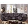 Kendall Reclining Leather Look 3 pc Sectional (Kendall 3 pc Reclining Sectional - Brown) image 2