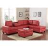 Heights Polyurethane 2 pc Sectional (Heights - Red) image 1