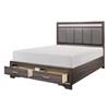 Luster Queen Upholstered Platform Bed with Storage (1505-1*) image 3