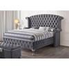 Diamond Palace King Upholstered Bed (Diamond Palace King Bed - Gray) image 2