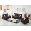 Skyhouse Stationary Leather Look Loveseat (Skyhouse Loveseat - Brown) image 2