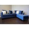 Fabric 2 pc Sectional (200-Blue) image 1