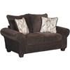 Stationary Fabric Loveseat (1000 - Chocolate) image 1