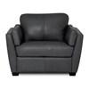 Burnam Stationary Leather Match Chair (Burnam 77889-02 Chair - Thunder) image 1