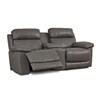 Finley Power Reclining Leather Match Loveseat with Console (Finley 41134-58 Loveseat Console with Power - Slate) image 3