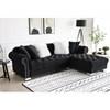 Royal Fabric 2 pc Sectional (Royal - Black) image 1