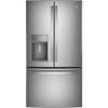 36-inch, 27.7 cu.ft. Freestanding French 3-Door Refrigerator with External Water and Ice Dispensing System (PFE28KYNFS) image 1