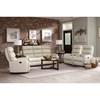 Hillarie Power Reclining Leather Loveseat with Console (L615CQ4 42617BL) image 3