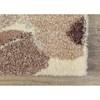 Sable Cream Grey Pink Flowers Rug, 5'3