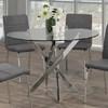 Round Dining Table with Glass Top and Pedestal Base (T-1447) image 1