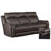 Silver Screen Power Reclining Leather Look Sofa (743-61P 276-14) image 1