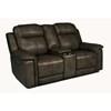 Kingsley Power Reclining Leather Match Loveseat with Console (1128-64PH-295-02) image 1