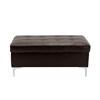 Barrington Leather Look Ottoman (8378BRW-4) image 1
