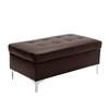 Barrington Leather Look Ottoman (8378BRW-4) image 2