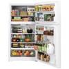 33-inch, 21.9 cu. ft. Top Freezer Refrigerator with edge-to-edge glass shelves (GTE22JTNRWW) image 3