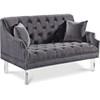 Roxy Stationary Fabric Loveseat (635Grey-L) image 1