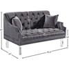 Roxy Stationary Fabric Loveseat (635Grey-L) image 4