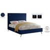 Jasmine Full Upholstered Panel Bed (JasmineNavy-F) image 10